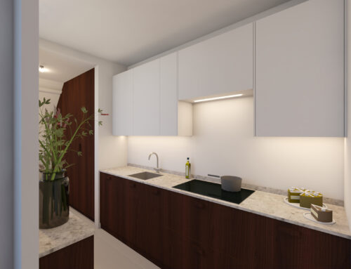 Warme kleuren in een moderne keuken